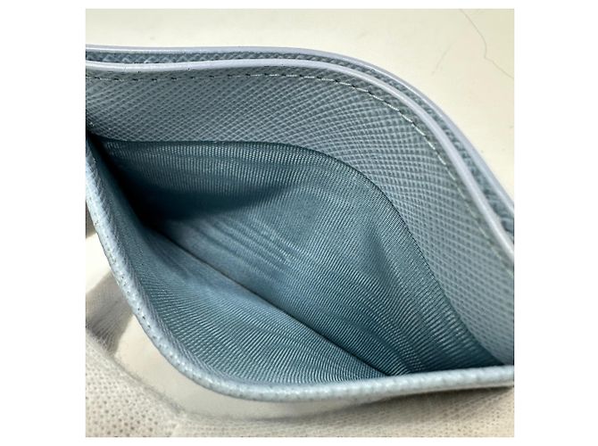 Prada 1MC025 Light Blue Leather Card Case - view 6