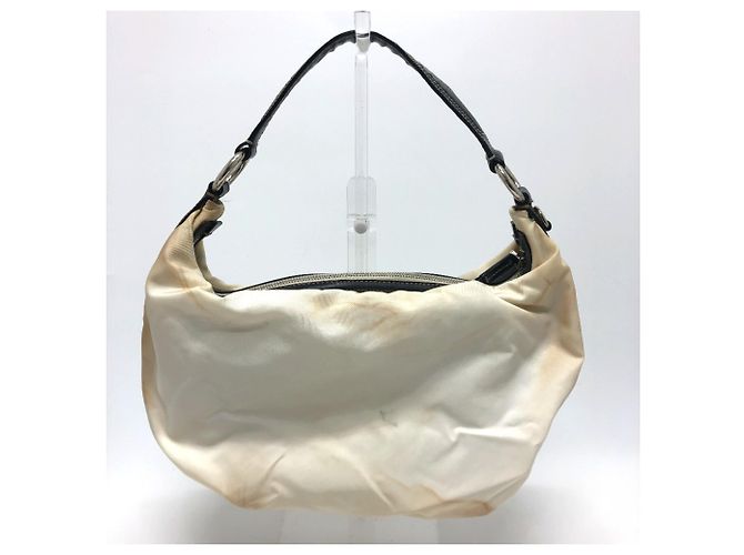 Borsa a spalla in tessuto bianco Prada - vista 2
