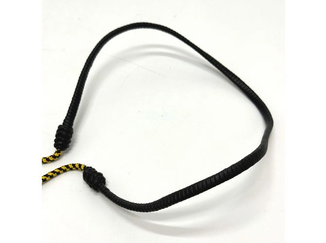 Collana choker in pelle nera Fendi Nero - vista 4