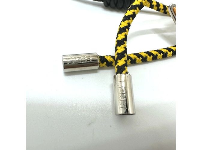 Collana choker in pelle nera Fendi Nero - vista 9