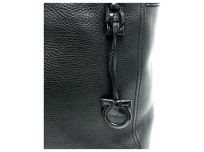 Borsa tote in pelle nera Salvatore Ferragamo Nero - vista 9