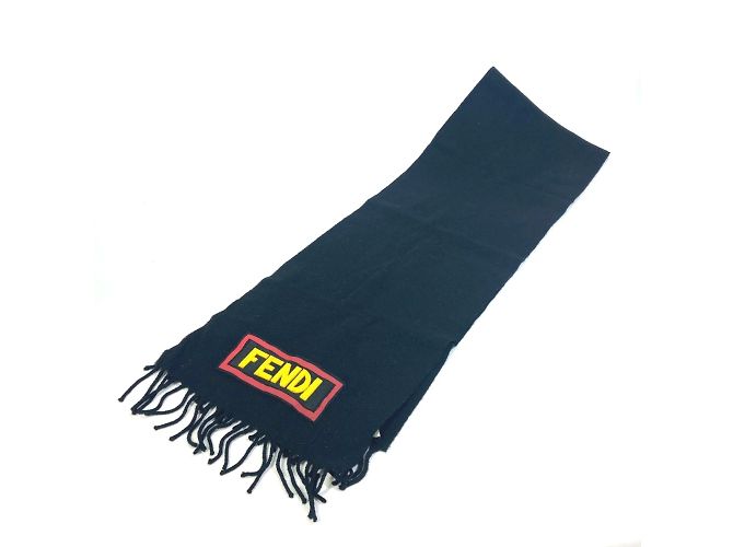 Stola in lana nera Fendi Nero - vista 3