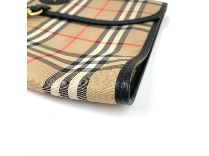 Borsa Clutch Beige Burberry - vista 3