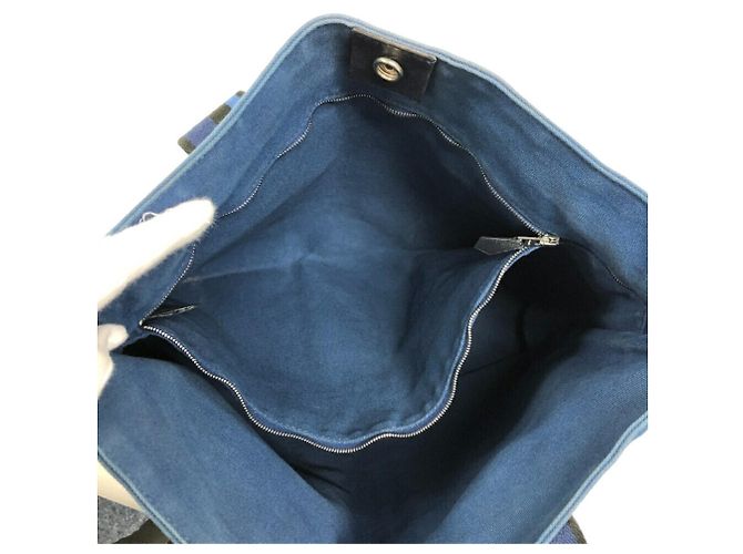 Hermès Borsa Tote GM Troca Vertical Hermes Blu - vista 12