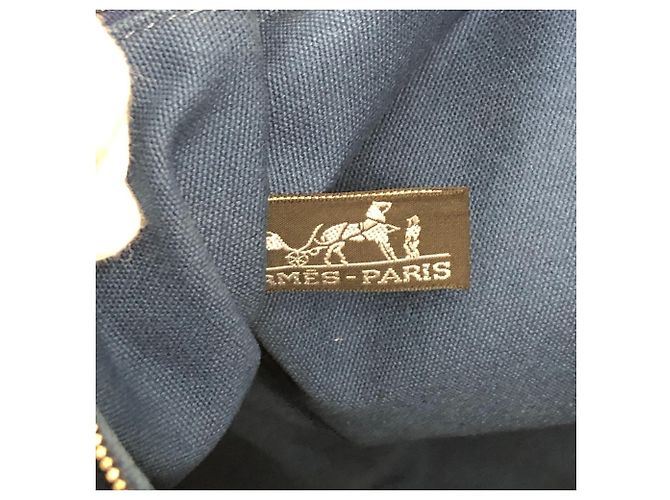 Hermès Borsa Tote GM Troca Vertical Hermes Blu - vista 13