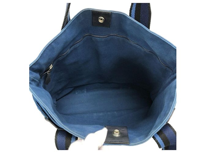 Hermès Borsa Tote GM Troca Vertical Hermes Blu - vista 8