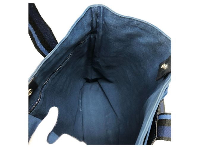Hermès Borsa Tote GM Troca Vertical Hermes Blu - vista 9
