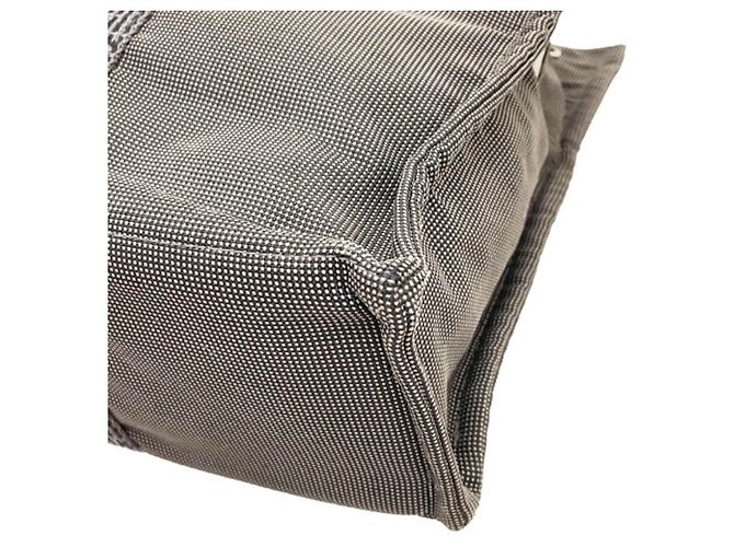 Hermès Hermes graue Nylon-Canvas-Tasche Braun - Ansicht 4