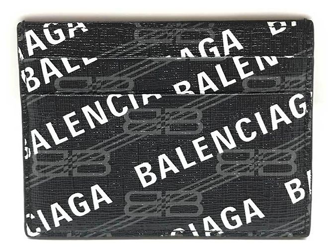 Balenciaga Black Leather Card Case - view 2
