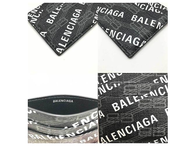 Balenciaga Black Leather Card Case - view 3
