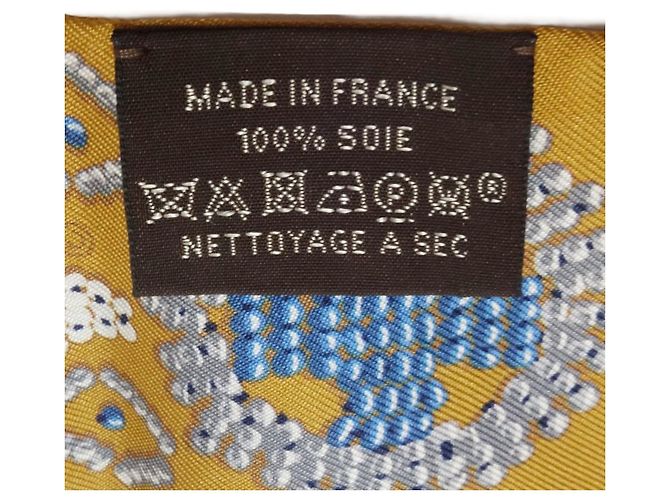 Hermès Foulard Twilly Hermes in Kelly in Perle Marrone Multicolore - vista 8