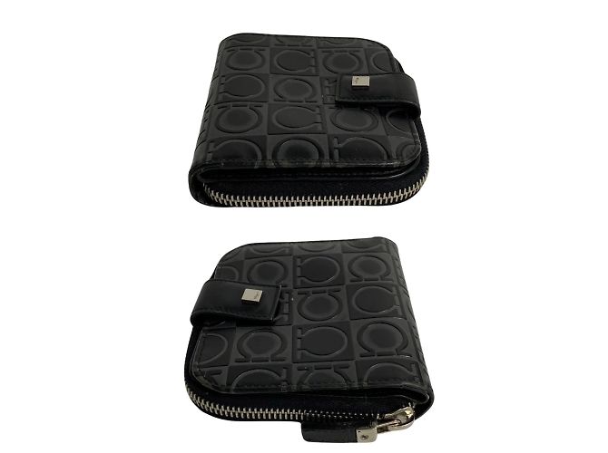 Billetera bifold de cuero Gancini con cierre redondo Salvatore Ferragamo - vista 4