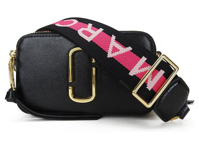 Borsa a spalla in pelle Marc Jacobs Marrone Nero Rosa Bianco - vista 11