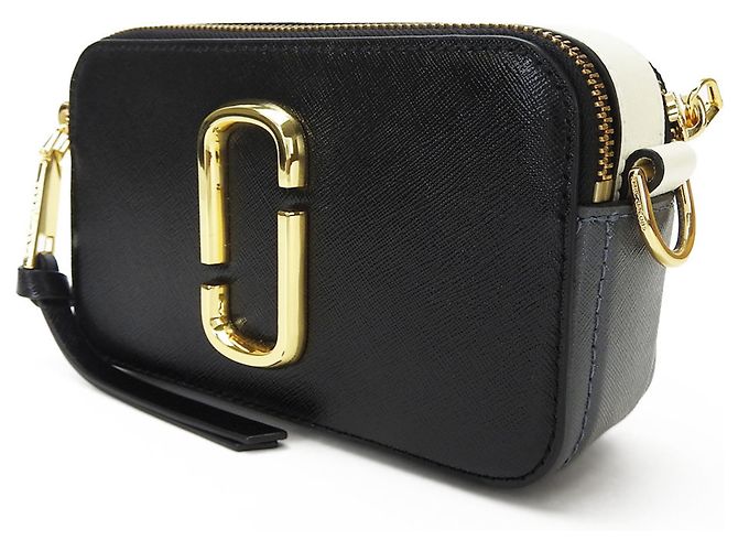 Borsa a spalla in pelle Marc Jacobs Marrone Nero Rosa Bianco - vista 2