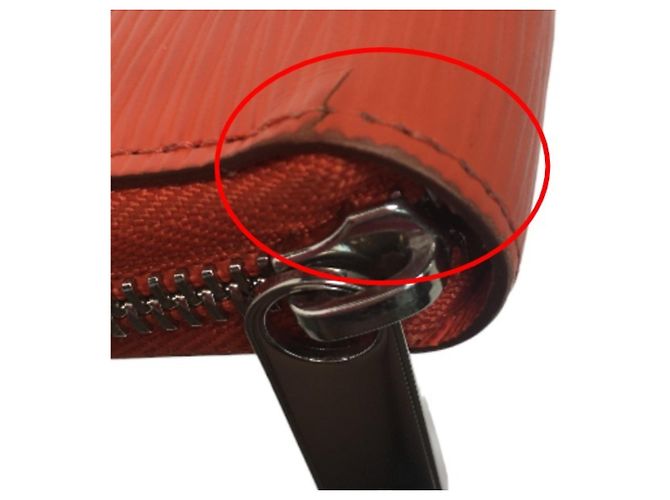 Carteira longa em couro Epi Louis Vuitton Laranja - vista 9