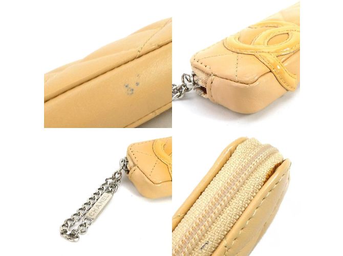 Chanel Cambon Line Leather Pen Case Beige - view 4