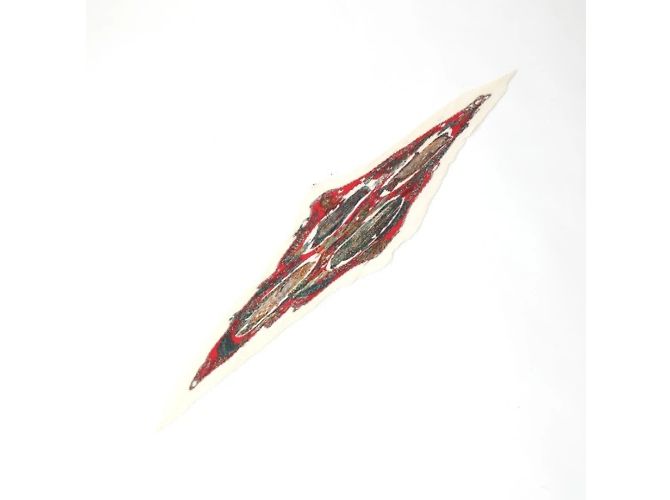 Bufanda Plisada Hermès Carré Patrón de Pescado Blanco Roja - vista 4