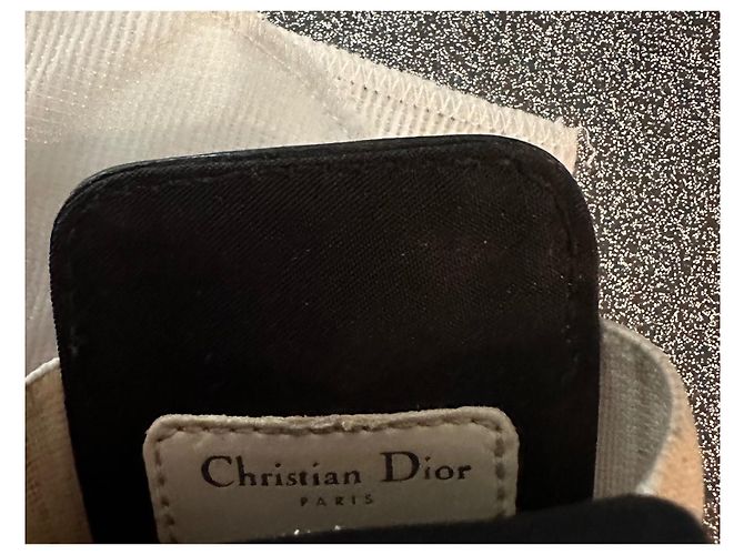 Dior 30 Montaigne Custodia Telefono Blu e Beige Pelle e Tela - vista 2
