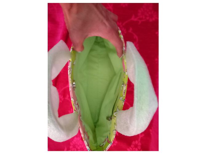 Borsa a mano Emilio Pucci in tessuto verde rosa blu - vista 5