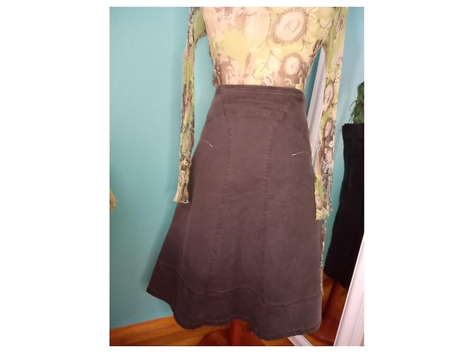 Falda midi de mezclilla Sportmax Code Retro gris - vista 10