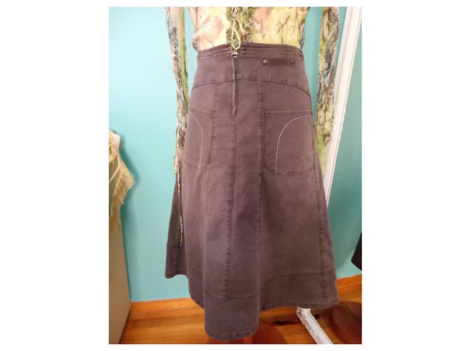Falda midi de mezclilla Sportmax Code Retro gris - vista 2