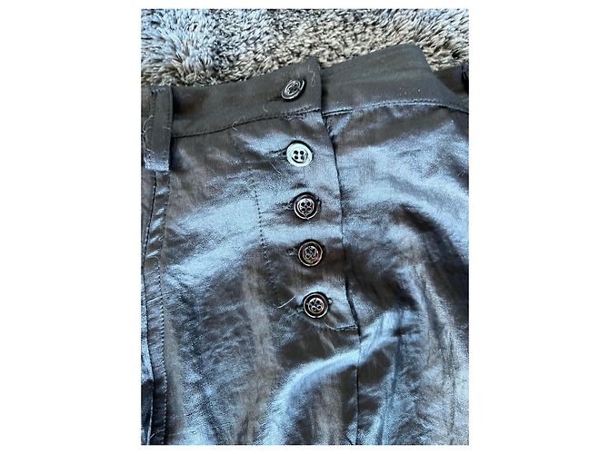 Autre Marque Masnada early 00s Low Crotch Silk Black Pants. - view 5