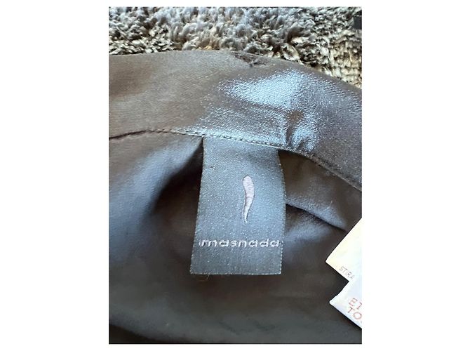 Autre Marque Masnada early 00s Low Crotch Silk Black Pants. - view 7