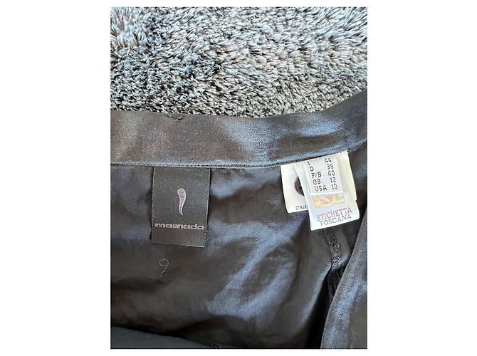 Autre Marque Masnada early 00s Low Crotch Silk Black Pants. - view 8