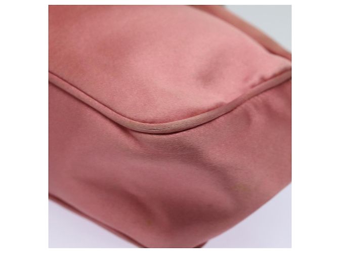 Pochette Prada in nylon rosa Auth 84239 - vista 14