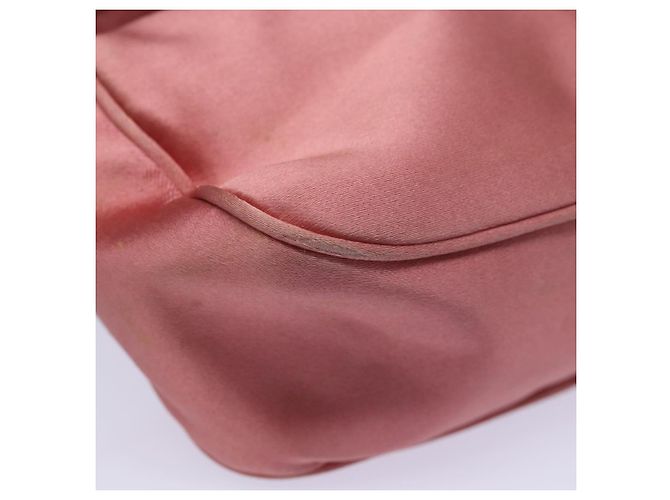 Pochette Prada in nylon rosa Auth 84239 - vista 15