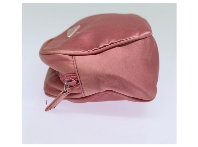 Pochette Prada in nylon rosa Auth 84239 - vista 3