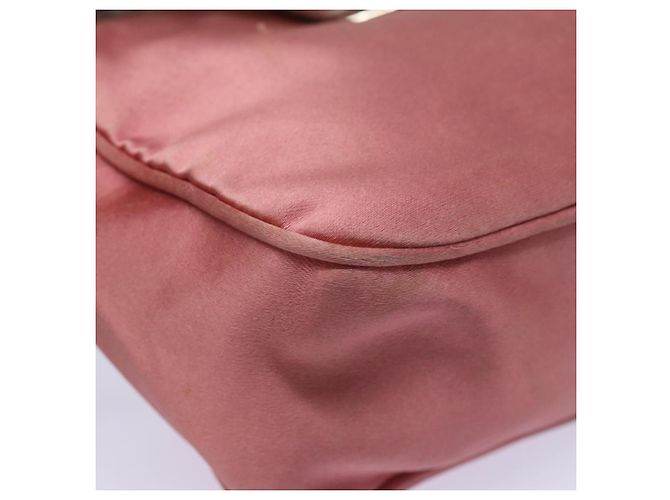 Pochette Prada in nylon rosa Auth 84239 - vista 7