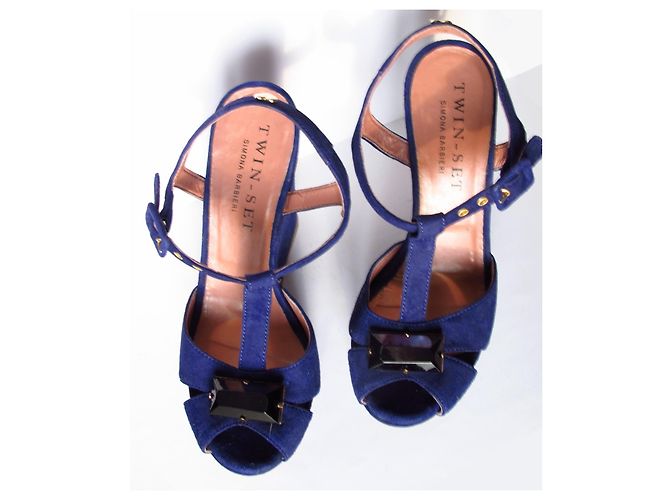 Twin Set Sandali con zeppa TWINSET blu - vista 12