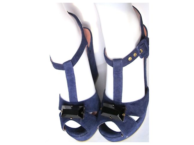 Twin Set Sandali con zeppa TWINSET blu - vista 8