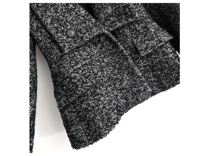 Chaqueta Bar de tweed bouclé Christian Dior Pre-Fall 2018 Negro - vista 4