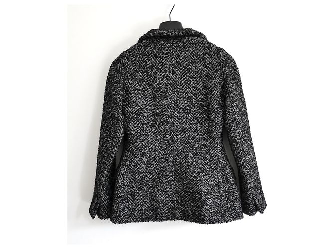 Chaqueta Bar de tweed bouclé Christian Dior Pre-Fall 2018 Negro - vista 6