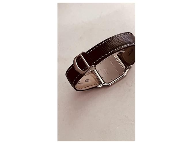 Relógio Cartier Santos Galbée Ouro e Aço Mostrador Branco - vista 5