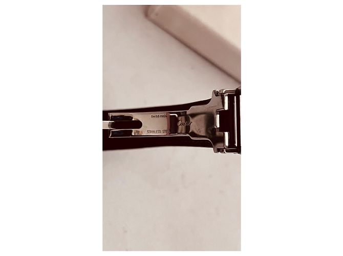 Relógio Cartier Panthère GM ouro e aço mostrador branco - vista 5