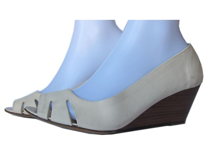 Fratelli Rosseti Opentoe con zeppa Fratelli Rossetti Bianco sporco - vista 8