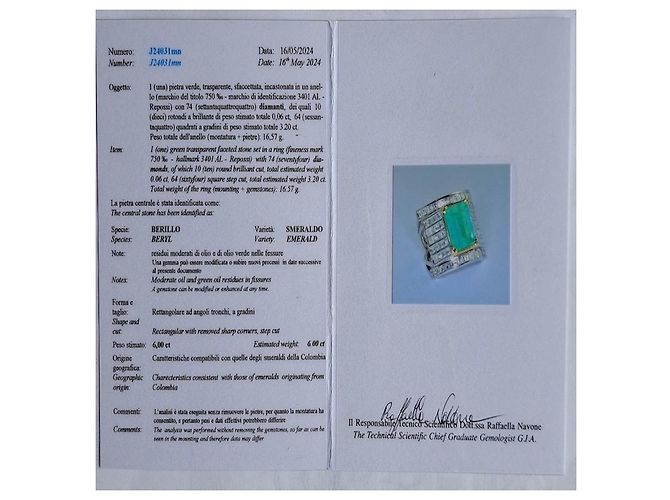 Importante anello Repossi in due ori, smeraldo, diamanti. - vista 4