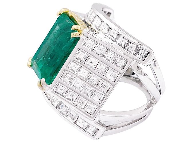 Importante anello Repossi in due ori, smeraldo, diamanti. - vista 5