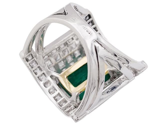 Importante anello Repossi in due ori, smeraldo, diamanti. - vista 6