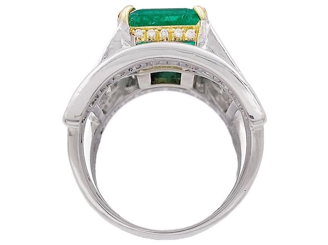 Importante anello Repossi in due ori, smeraldo, diamanti. - vista 7