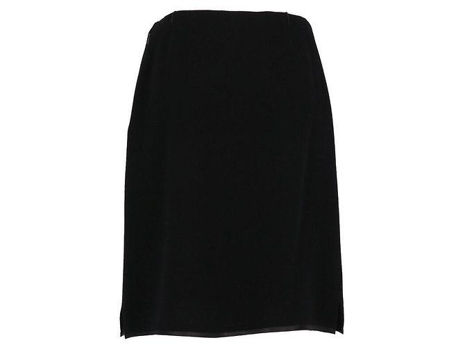 Falda de lana negra Gianni Versace Negro - vista 2