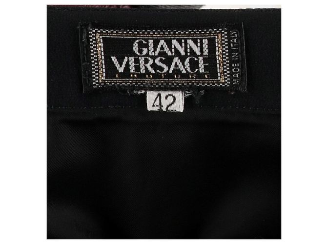 Falda de lana negra Gianni Versace Negro - vista 5
