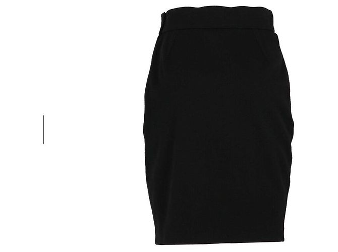 Falda de lana negra Thierry Mugler Negro - vista 2