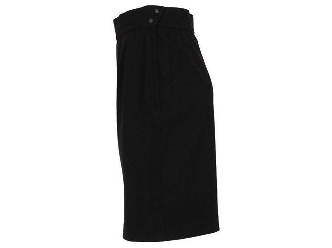 Falda de lana negra Thierry Mugler Negro - vista 4