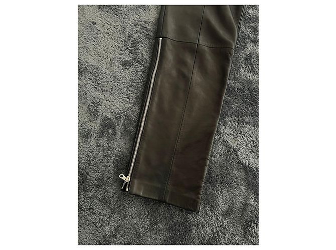Dolce & Gabbana Pantalones de cuero con cinturón bondage Dolce&Gabbana Primavera Verano 2000. Negro - vista 5