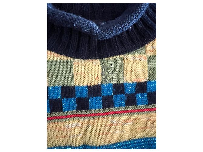 Jean Paul Gaultier Autunno Inverno 1995 Collo Alto Cyber. Nero Blu Verde Giallo - vista 16