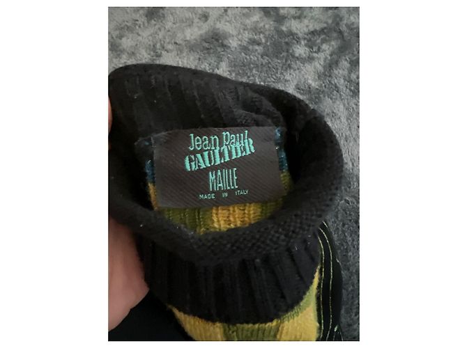 Jean Paul Gaultier Autunno Inverno 1995 Collo Alto Cyber. Nero Blu Verde Giallo - vista 6